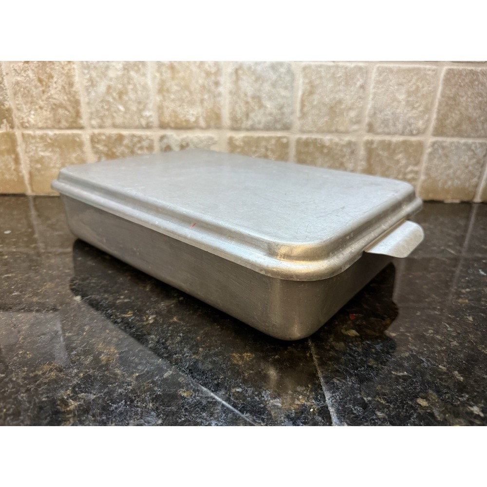 Vintage Foley Cake Pan With Snap On Lid 9x13 Aluminum Classic